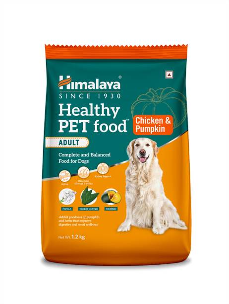 HIMALAYA Healthy Adult Dry Dog Food, Chicken & Pumpkin I Supports Skin Health, Digestion Chicken 1.2 kg Dry Adult Dog Food