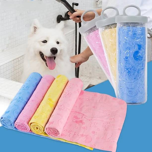PETS N PLAY Quick Absorbent PET Bath Towel Grooming for Dog & Cat Grooming Glove
