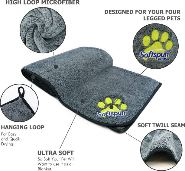 SOFTSPUN Microfiber Pet Dog, cat , Blanket , towel Cat, Dog Blanket