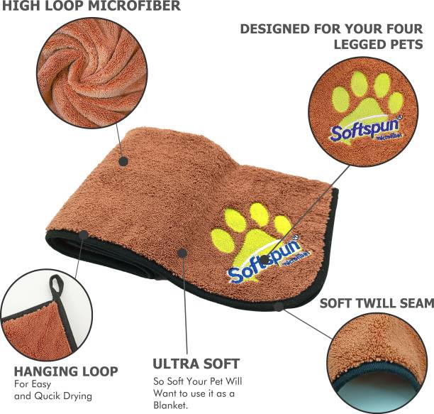 SOFTSPUN Microfiber Pet Towel , cat Dog Blanket Cat, Dog Blanket