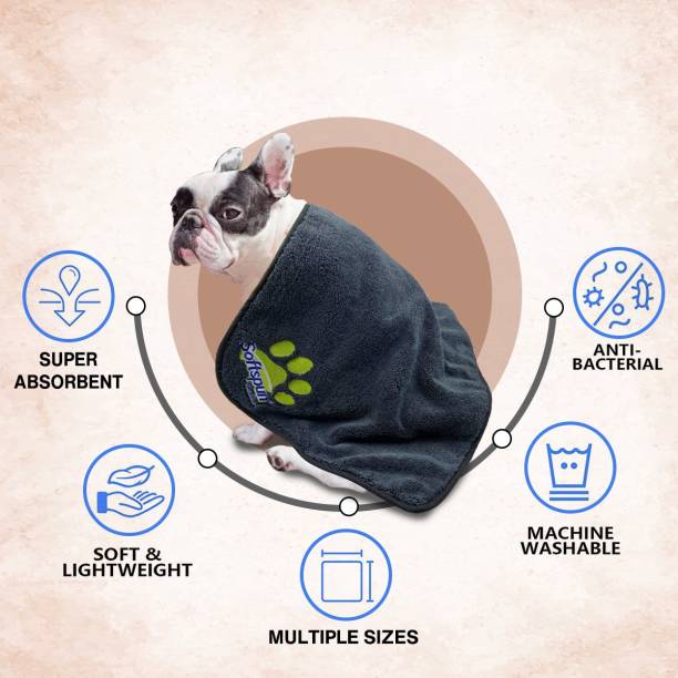 SOFTSPUN Microfiber Pet, Dog, cat, Blanket(black) Dog Blanket