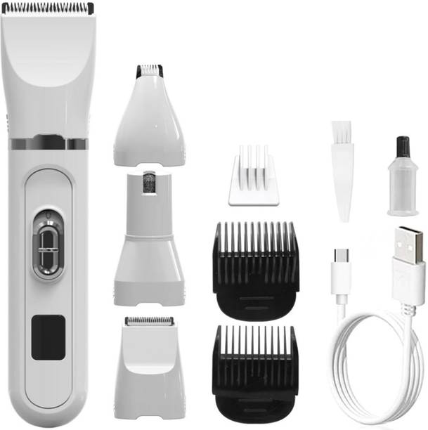 Mcbazel Pet Grooming Kit 4-in-1 Dog Trimmer Machine Paw Hair Trimmer for Dogs White Pet Hair Trimmer