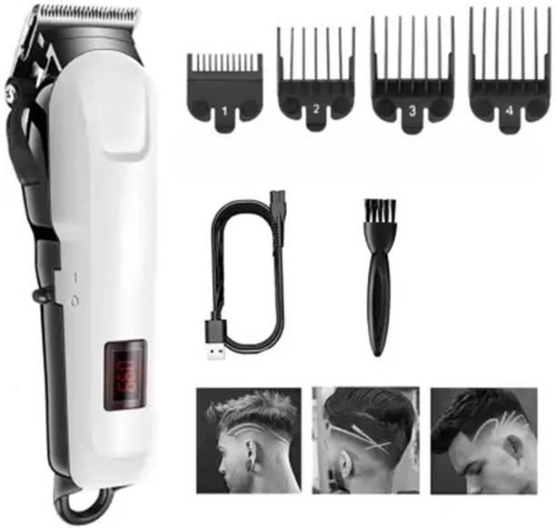 Dazzel Flex Professional Rechargeable High quality LED Display low noise heavy duty hair White, Black Pet Hair Trimmer