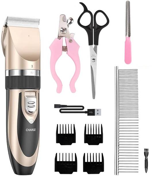 Arrom All Safe Professional Quality Full Set Pet Grooming Kit, Dog, Cat Hair Clipper Gold Pet Hair Trimmer