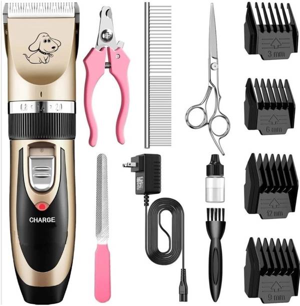zetazio pet hair trimmer dogs & cats grooming machine, clippers silver, Gold, Black Pet Hair Trimmer