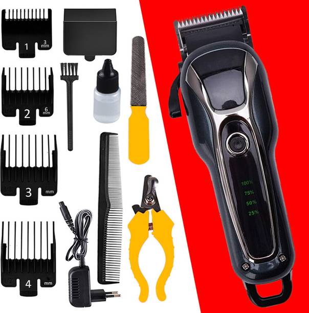 SEEGATE Professional Cordless Pet for Dog & grooming Trimmer LED Display Black Pet Hair Trimmer