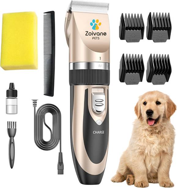 Zoivane Dog Hair Trimmer | Pet Grooming Kit | Dog Accessories | Rechargeable Black Pet Hair Trimmer