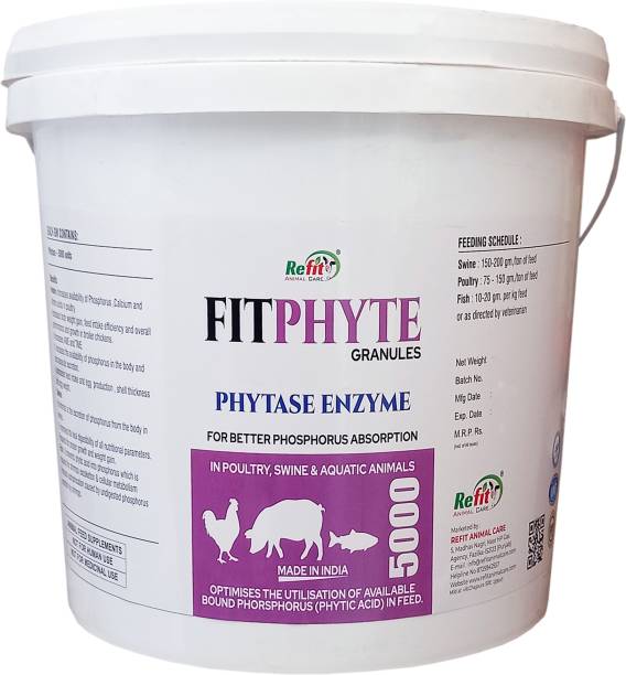 REFIT ANIMAL CARE Phytase Enzyme for in Cattle, Poultry & Aqua Pet Health Supplements