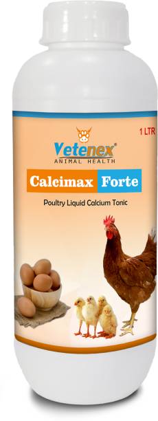 VETENEX Calcimax Forte - Calcium Tonic for Poultry, Birds & Chicken - 1 LTR Pet Health Supplements