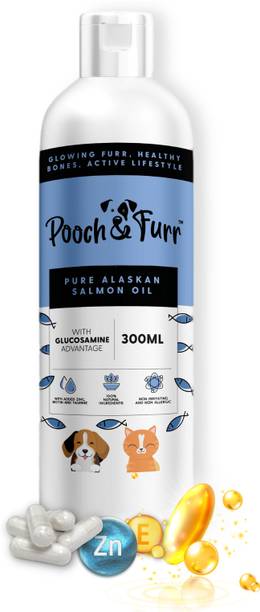 POOCH & FURR PURE ALASKAN SALMON OIL WITH GLUCOSAMINE ADVANTAGE Pet Health Supplements