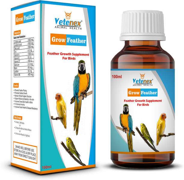 VETENEX Grow Feather - Birds Feather Growth Supplement - 100 ML Pet Health Supplements