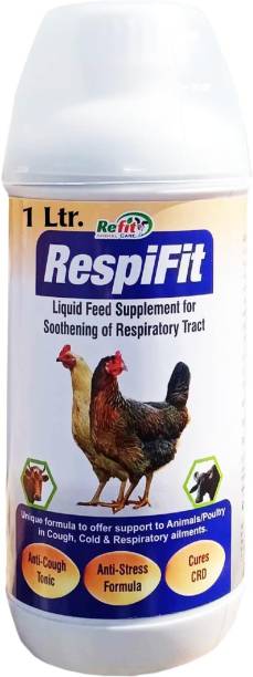 REFIT ANIMAL CARE Cattle and Poultry Respiratory Medicine Supplement for Cough Pet Health Supplements