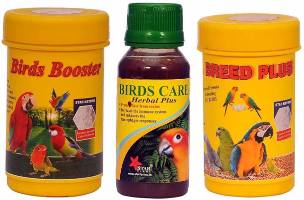 TUNAI Star Farms Breed Plus Breeding Formula+Booster+BirdCare Pack of 3 Pet Health Supplements