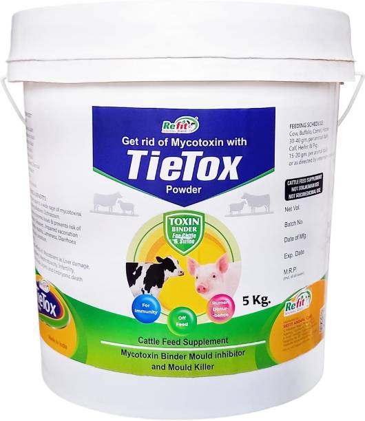 REFIT ANIMAL CARE Toxin Binder Powder for Cow, Cattle, Sheep, Pig, and Livestock Animals Pet Health Supplements