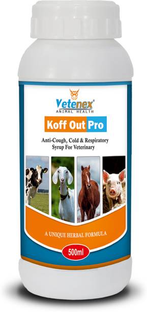 VETENEX Koff Out Pro - Anti-Cough, Cold & Respiratory Herbal Tonic for Cow, Goat, Pig Pet Health Supplements
