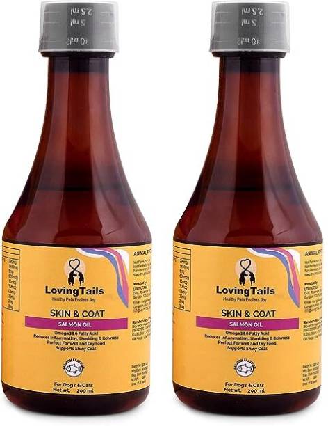 lovingtails Salmon Oil Skin and Coat Care for Dogs & Cats Pet Health Supplements
