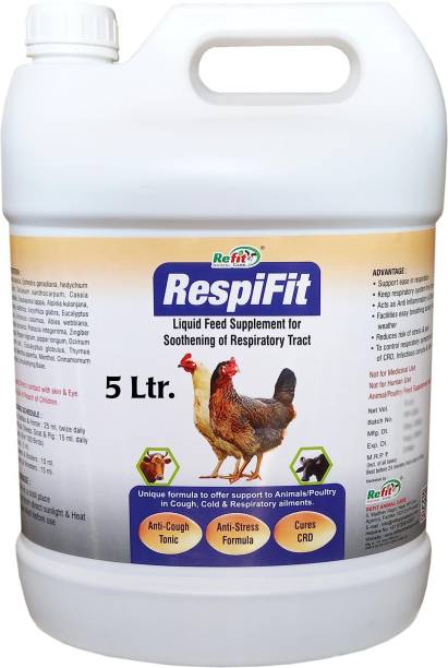 REFIT ANIMAL CARE Cattle and Poultry Respiratory Medicine Supplement for Cough Pet Health Supplements