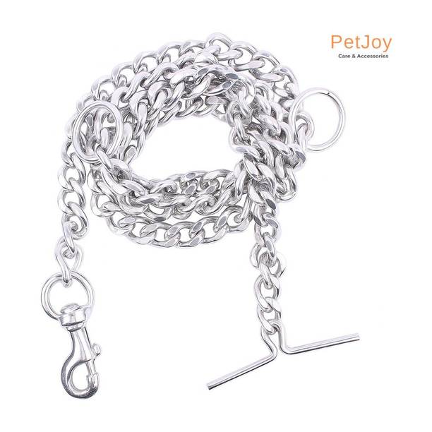 PetJoy Heavy-Duty Silver Dog Chain with Hook | No.10, Leash for Medium Dogs 150 cm Dog Chain Leash