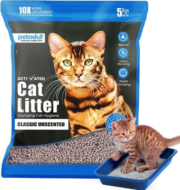 PETOSKA Activated Cat Unscented Pet Litter Tray Refill