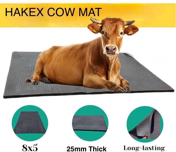 HAKEX A31Black Cow Mat For all animals, BPA Free, Easy Clean And Waterproof Size 8*5 | Cow, Hamster Pet Mat