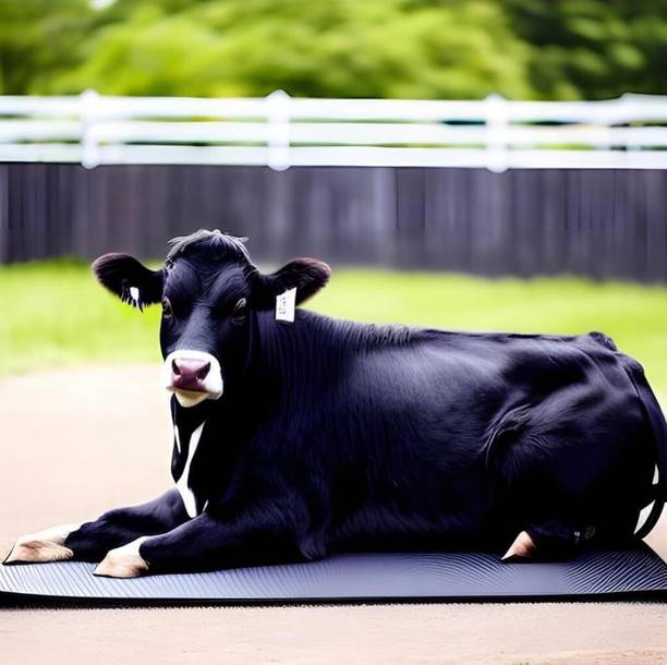 Ursus Cow Mat, Mat for Cow, Buffalo, Bull,Horse, for All Animal( black) Cow, Dog, Guinea Pig, Hamster, Miniature Pig Pet Mat