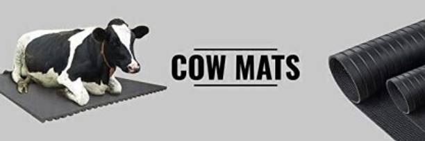 mgntt Animal Feeding Waterproof Rubber mat, BPA Free for Horse, Cow, Buffalo(Black) Cow, Dog, Hamster, Guinea Pig, Miniature Pig Pet Mat