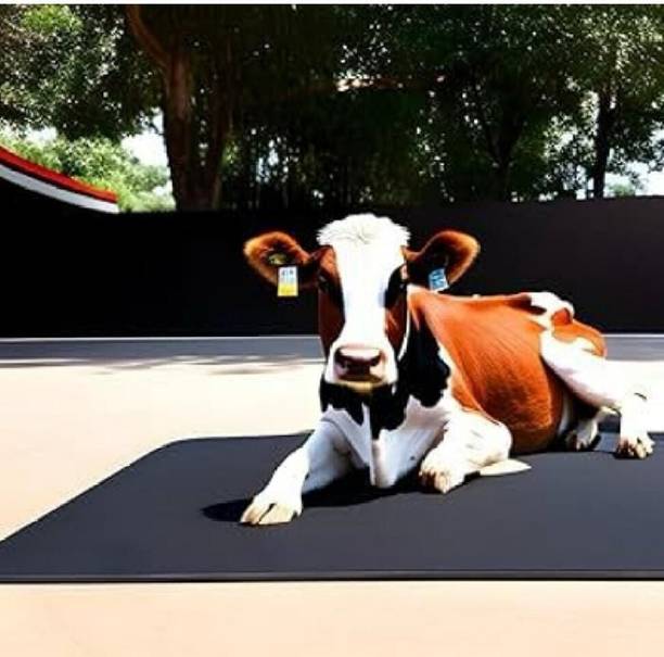 JINDALMAT Mat black for Cow, Buffalo, Bull, Horse, Rubber Mat for All pet Animal XL SIZE Cow, Dog, Hamster, Guinea Pig, Miniature Pig Pet Mat