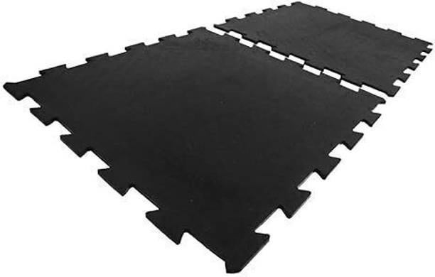 HARYANA JINDAL Rubber Cow Mat, Interlocking Mats, Check Top, Groove Bottom (BLACK) Cow, Dog, Hamster, Guinea Pig, Miniature Pig Pet Mat