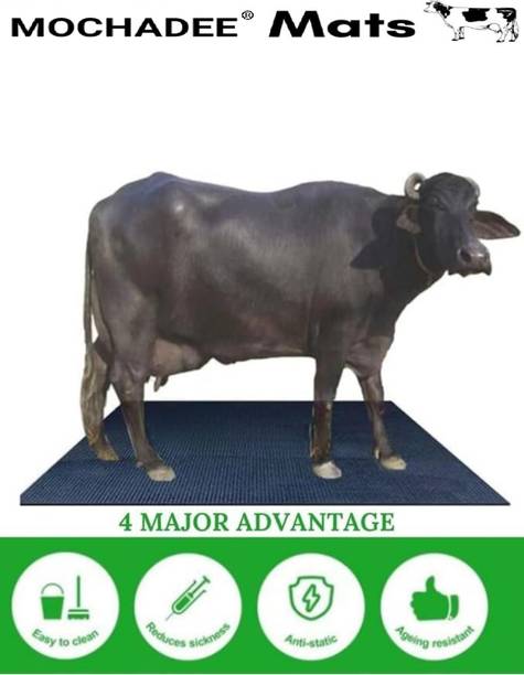 Mochadee Mat For Cow,BPA Free,Easy Clean And Waterproof,Anti Slip Cow Pet Mat BLACK 762 Cow Pet Mat