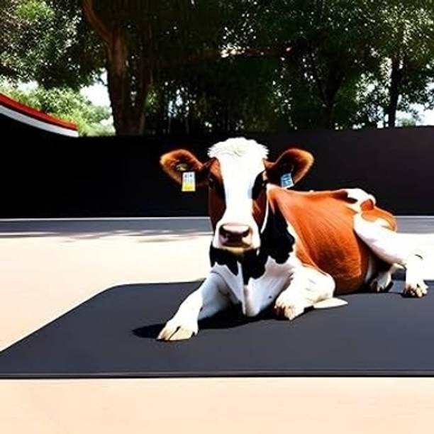 JINDAL KING Waterproof Black Premium Quality With Raised Edges Mat For Cow Cow, Dog, Hamster, Guinea Pig, Miniature Pig Pet Mat