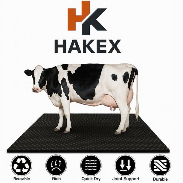 HAKEX Mat For all animals, BPA Free, Easy Clean And Waterproof Size 8*5 Cow Pet Mat Cow Pet Mat