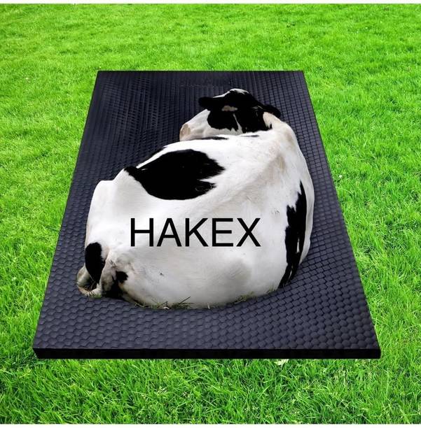 HAKEX COW MAT-Waterproof Rubber-Black11 (Mat 8*5 Feet) BPA Free For Horse- | Cow, Dog, Hamster, Guinea Pig, Miniature Pig Pet Mat
