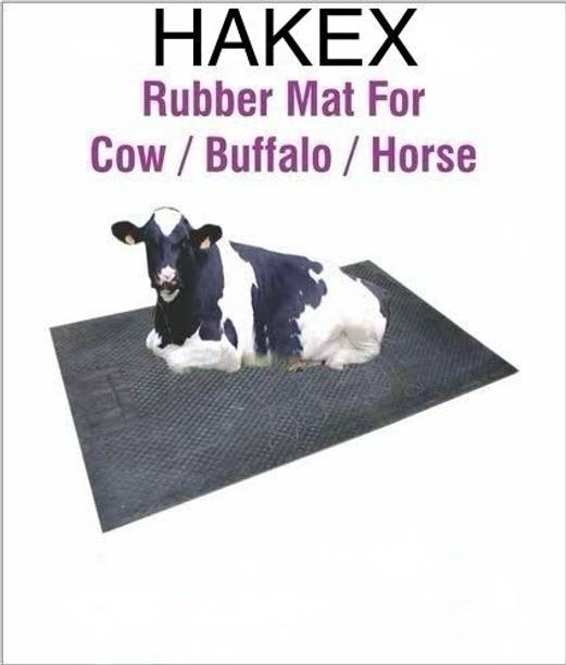 HAKEX A42Black Cow Mat For all animals, BPA Free, Easy Clean And Waterproof Size 8*5 | Cow, Hamster Pet Mat