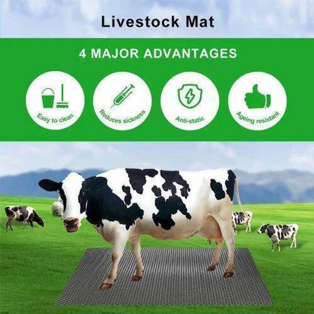 Ursus Cow mat Premium Black for all animals Size 8*5 Cow, Dog, Guinea Pig, Hamster, Miniature Pig Pet Mat