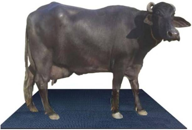 Matzo Heavy Duty Cow & Buffalo Mat | 8x5 Ft, BPA-Free, Waterproof, Easy to Clean Black Cow Pet Mat