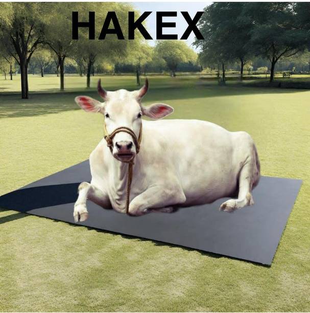 HAKEX COW MAT-Waterproof Rubber-Black23 (Mat 8*5 Feet) BPA Free For Horse- Cow, Dog, Hamster, Guinea Pig, Miniature Pig Pet Mat