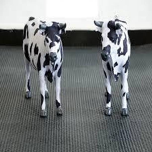 HARYANA JINDAL Waterproof Black Cowmat BPA Free With Raised Edges Premium Quality Cow, Dog, Hamster, Guinea Pig, Miniature Pig Pet Mat