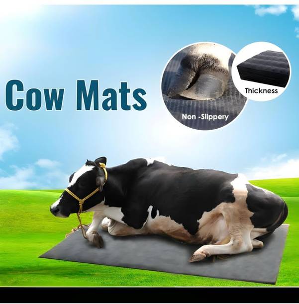 HAKEX A105Black Cow Mat For all animals, BPA Free, Easy Clean,Waterproof Size 8*5 | Cow, Hamster Pet Mat