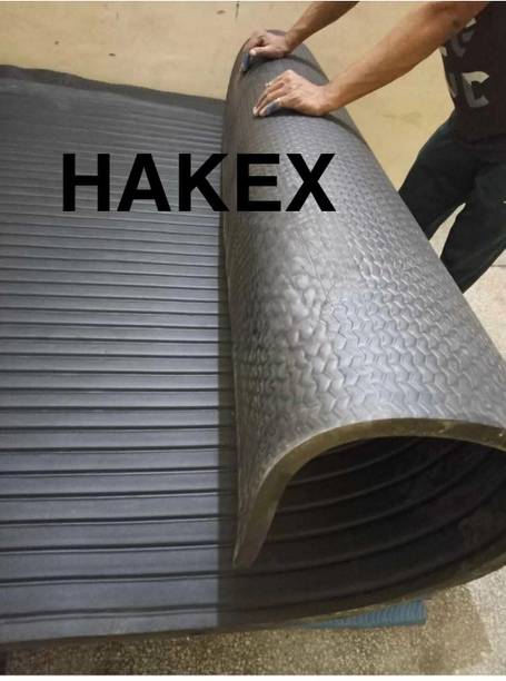 HAKEX COW MAT-Waterproof Rubber-Black5 (Mat 8*5 Feet) BPA Free For Horse- Cow, Dog, Hamster, Miniature Pig Pet Mat