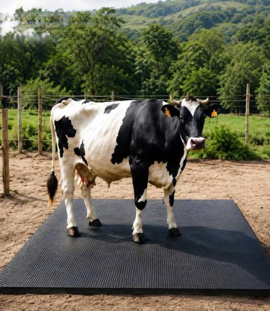 HAKEX Mat, BPA Free, Waterproof, Raised Edges, Mat for Cows 8*5 FT XL Cow Pet Mat