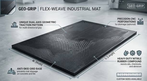 HEKEX Cow Mat, BPA Free,Rubber Mat, Easy to Clean & Waterproof, Size 8*5 Ft | Cow Pet Mat