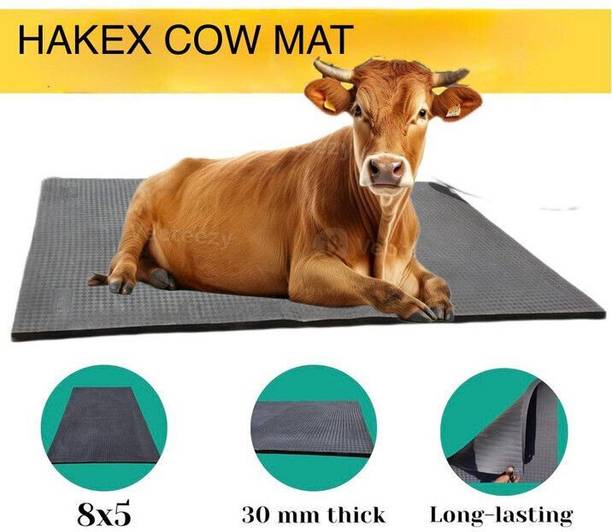 HAKEX COW MAT-Waterproof Rubber(Mat 8*5 Feet)BPA Free For Horse-AL | Cow, Dog, Hamster, Guinea Pig, Miniature Pig Pet Mat