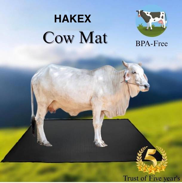 HAKEX COW MAT-Waterproof Rubber (Mat 8*5 Feet) BPA Free For Horse|| Cow, Dog, Hamster, Guinea Pig, Miniature Pig Pet Mat