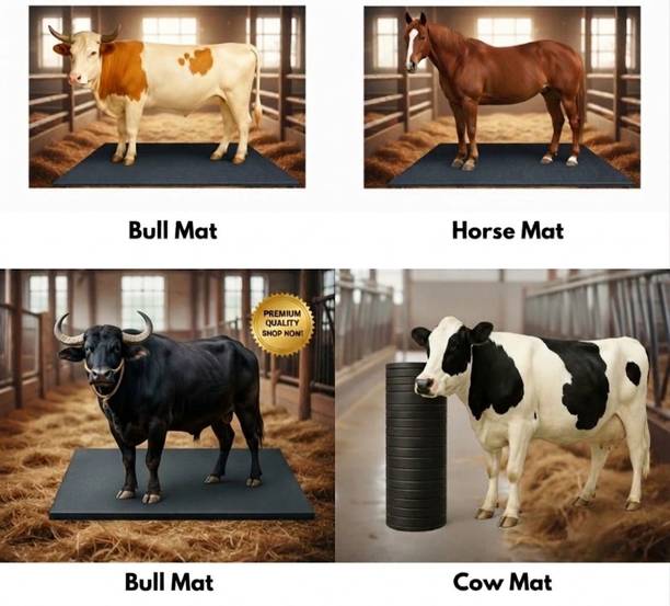 Pashu Sakha Cow Mat For all animals,8*5ft,heavy Thik-25mm,Easy Clean And Waterproof Cow, Hamster Pet Mat