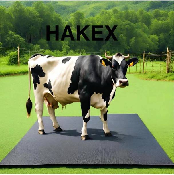 HAKEX COW MAT-Waterproof Rubber-Black16 (Mat 8*5 Feet) BPA Free For Horse- | Cow, Dog, Hamster, Guinea Pig, Miniature Pig Pet Mat