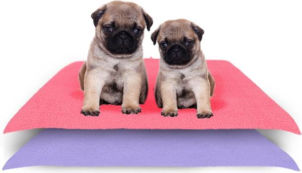 Amorite Reusable Washable Pee Pads-Puppies Washable Dog/Cat Diapers Pack of 2 Salmon Rose + Voilet Dog, Cat, Guinea Pig, Hamster, Miniature Pig, Rabbit, Tortoise Pet Mat