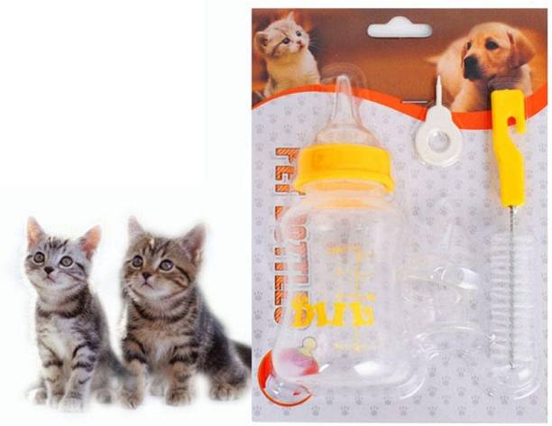 W9 Pet Products 150ml Pet Nursing Bottle Feeding Bottle for Puppy Kitten Small Animals- Yellow.. Pet Nursing Kit