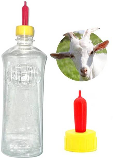 Cj farms and agritech 500ml Goat Milk Bottle with Extra Nipple for Goats and Other Small Animals Pet Nursing Kit