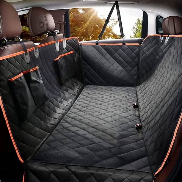 Ashok enterprises Dog Car Seat Cover for Back Seat Protector Scratchproof with 4 Bags Side Flaps. Hammock Pet Seat Cover