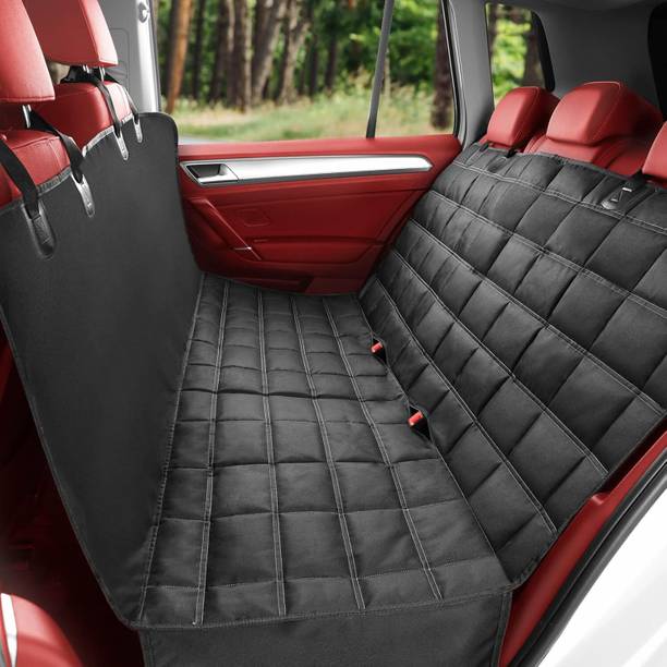 Silavya Car Back Seat Cover for Pets Dogs Waterproof Travel Protector Black Hammock Pet Seat Cover
